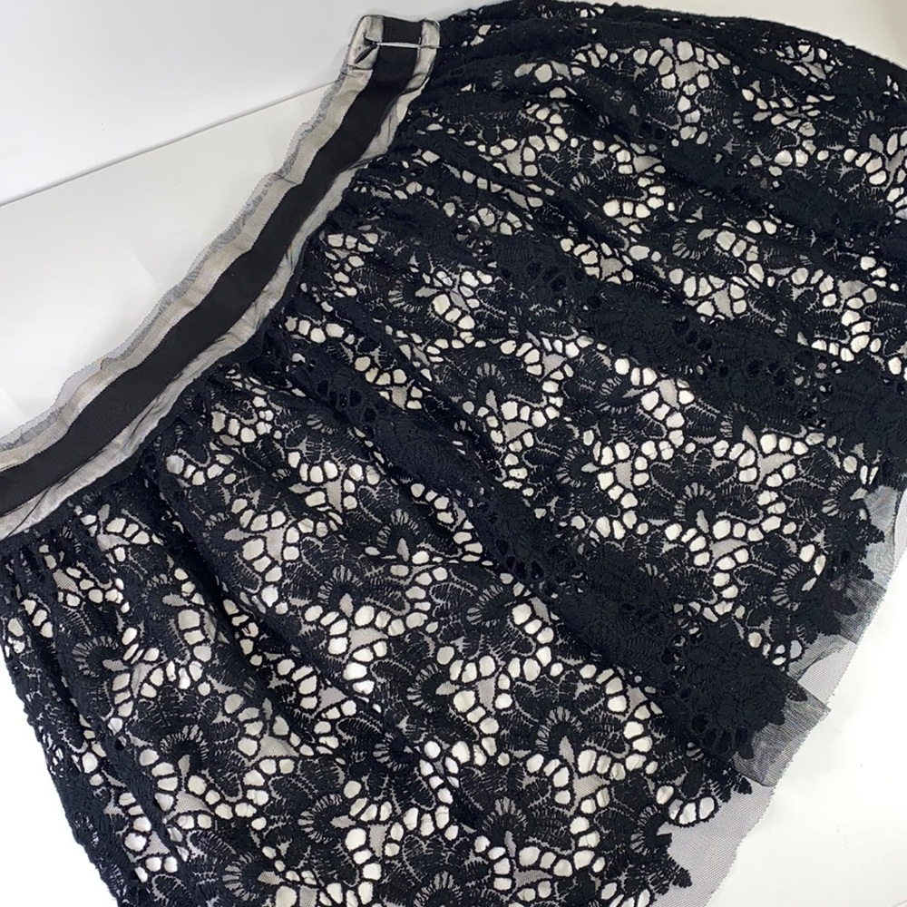 Rampage Lace Black and White Skirt